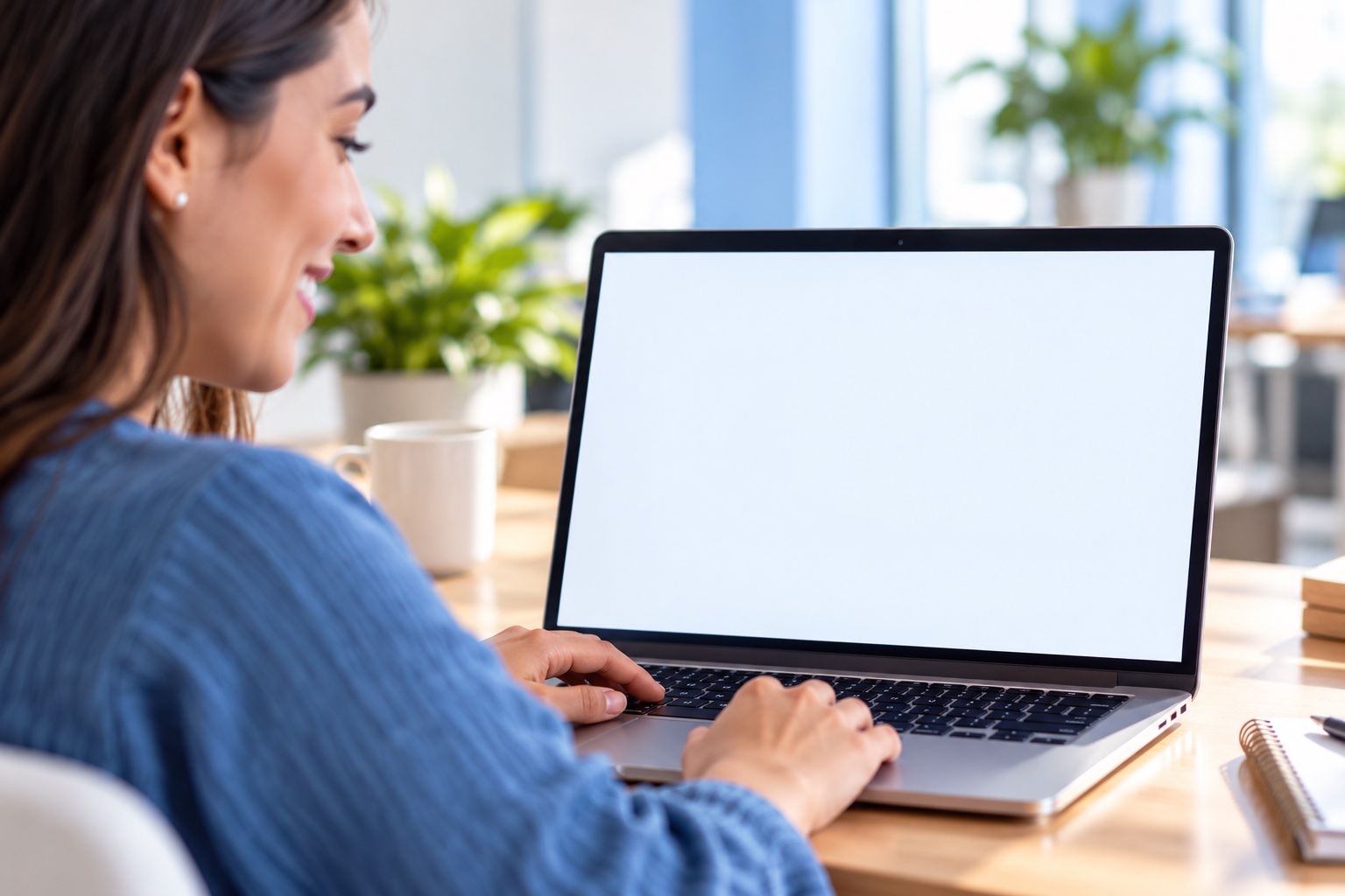 Cliente acompanhando informações pelo notebook